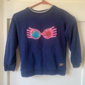 Mini Boden Harry Potter Luna Lovegood Sweatshirt 6-7Y Navy